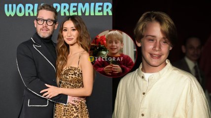 Маколей Калкин с женой Брендой Сонг