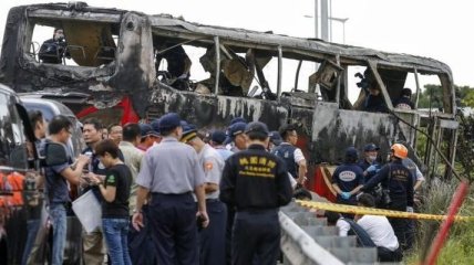 Стала известна причина возгорания автобуса на Тайване