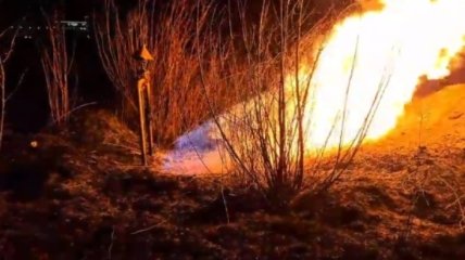Во Львове из-за поджигателей сухой травы загорелся газопровод (Видео)