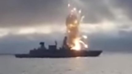 У берегов Норвегии на немецком фрегате взорвалась ракета (Видео)