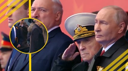 Путін та його охорона на 9 травня