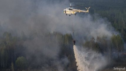 В "Чернобыльской пуще" продолжается тушение пожара