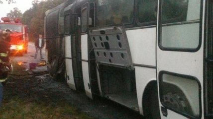 В Винницкой области на ходу загорелся автобус