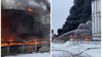 Пожежа на нафтобазі на Брянщині