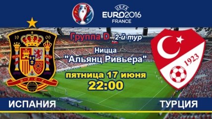 Испания - Турция: онлайн-трансляция матча Евро-2016