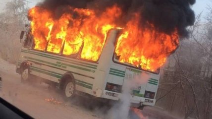 В Житомирской области спасатели ликвидировали возгорание автобуса