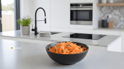 Салат из моркови и яблок с изюмом и орехами