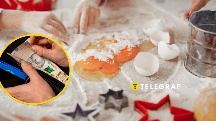 Святкова випічка та гаманець з грошима