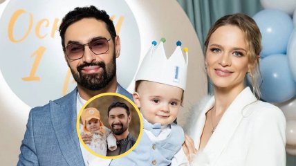 Виталий Козловский с супругой Юлией и сыном Оскаром