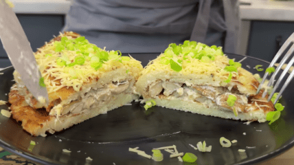 Дерун с грибной начинкой