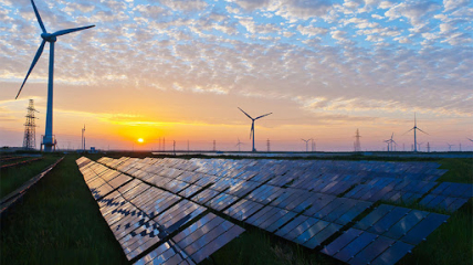 Среди возобновляемых источников энергии - ветряная и солнечная