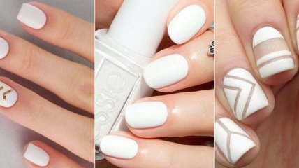 Маникюр 2018: модный дизайн ногтей в белом цвете (Фото) 