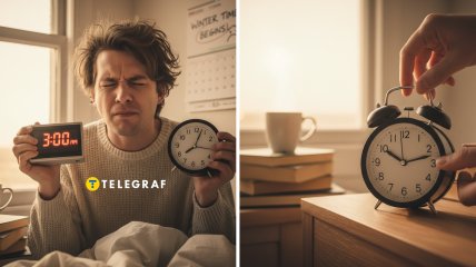 Стрілки годинника потрібно перевести на годину назад