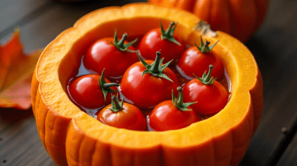 Квасить помидоры можно в тыкве