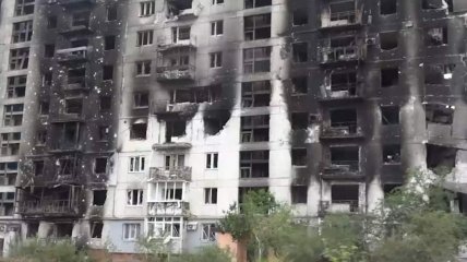 Разрушенный российскими войсками Донбасс