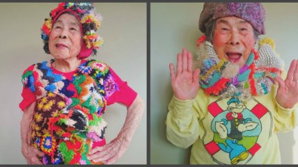 93-летняя бабушка стала моделью для одежды, которую изготавливает ее внучка (Фото)