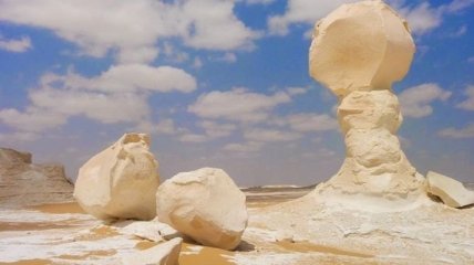 Красивые инопланетные пейзажи в Белой пустыне Египта (Фото)