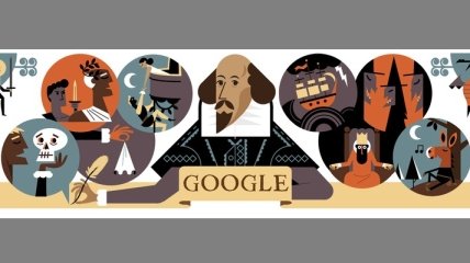 Google выпустил "дудл" в честь Уильяма Шекспира