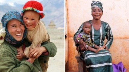 Колоритные портреты мам, которые сделал фотограф-путешественник в разных уголках мира (Фото) 