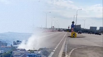 В бухте Севастополя дым, Крымский мост закрыт: подробности и видео (обновлено)