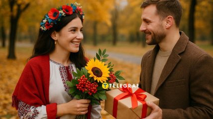 Українка вітає чоловіка