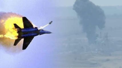 Російський літак збитий під Бахмутом