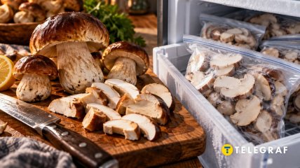 Заморозка помогает сохранить белые грибы на зиму