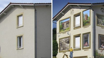 Художник превращает скучные фасады домов в яркие произведения искусства (Фото)