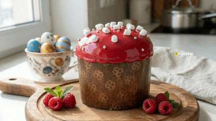 Паска з ягідною глазур’ю