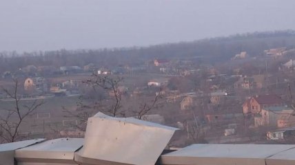 "Азов" показал как боевики обстреливают Широкино (Видео)