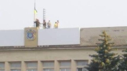 Над Краматорском поднят флаг Украины