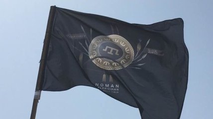 На "Чонгаре" подняли флаг крымскотатарского батальона