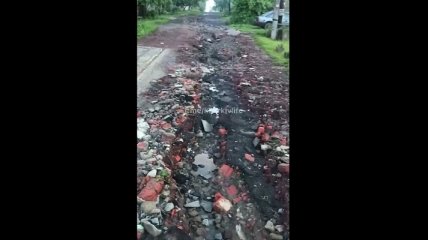 Ямы по щиколотку: в Харькове ливнем смыло дороги (видео)