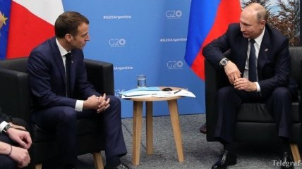 Макрон и Путин обсуждали Донбасс и ситуацию в Керченском проливе