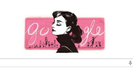 Google посвятил свой doodle Одри Хепберн
