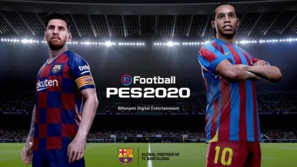 Месси и Роналдиньо украсили обложку PES 2020