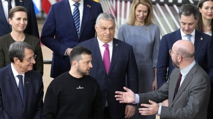 Зеленский и Орбан в Брюсселе 9 февраля 2023 года