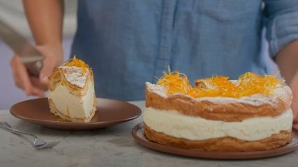 Заварное тесто и нежный цитрусовый крем: рецепт торта от судьи "Мастер Шеф"