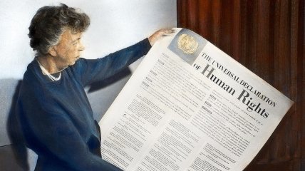 Редакційний комітет під час створення Декларації очолювала Елеонора Рузвельт