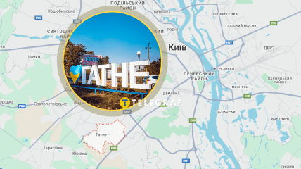 Гатне на карте