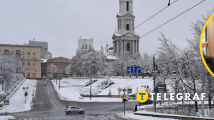 Заснеженный город