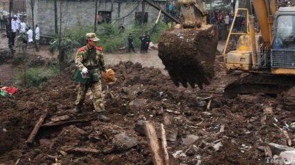 В пострадавшем от оползня поселке в Тибете живых не нашли