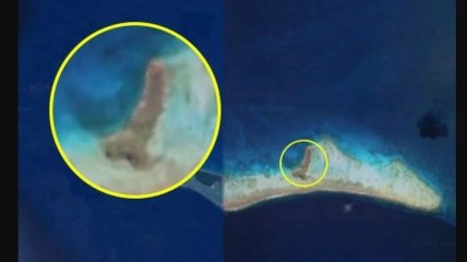 "Посидела бы на таком": американка на картах обнаружила необычный остров (фото) 