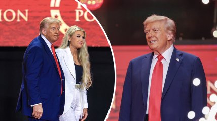 Дональд Трамп весь час обіймав вдову Чарлі Кірка Еріку