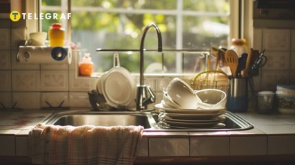 Якщо ви вірите у прикмети, краще не мити посуд у гостях (зображення створено за допомогою ШІ)