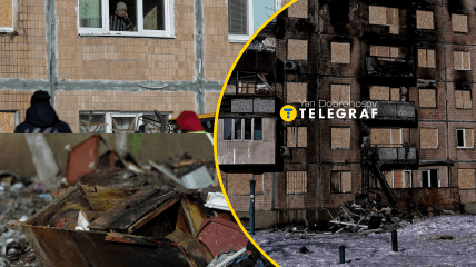 Постраждалий будинок у Харкові