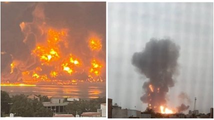 Ізраїль розбомбив склад з паливом у єменському порту: вражаючий стовп чорного диму видно здалеку (відео)
