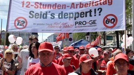 Австрийцы протестуют против 12-часового рабочего дня