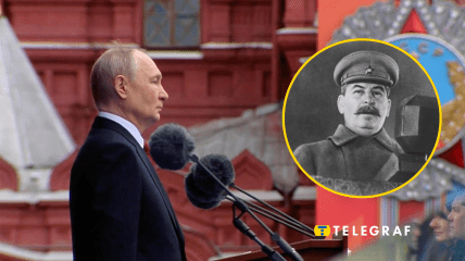 Владимир Путин и Иосиф Сталин