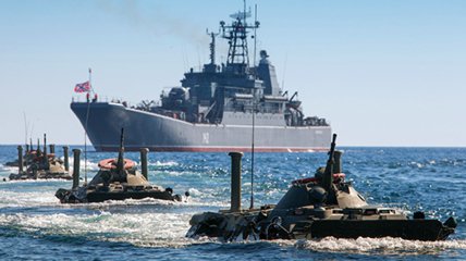 Тренировка российского морского десанта